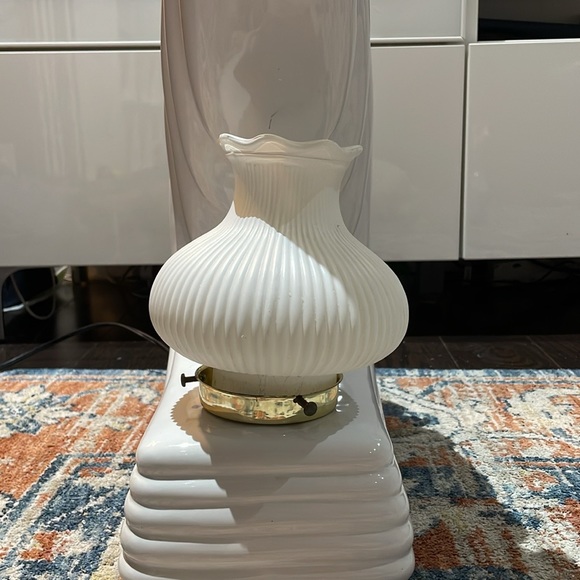 1980’s cascading wave / flame lamp, white, rare! - Picture 4 of 7